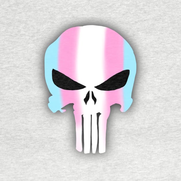 Trans Pride Skull by JamieWetzel